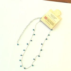 Ten Thousand Villages Teal Water Drops Necklace